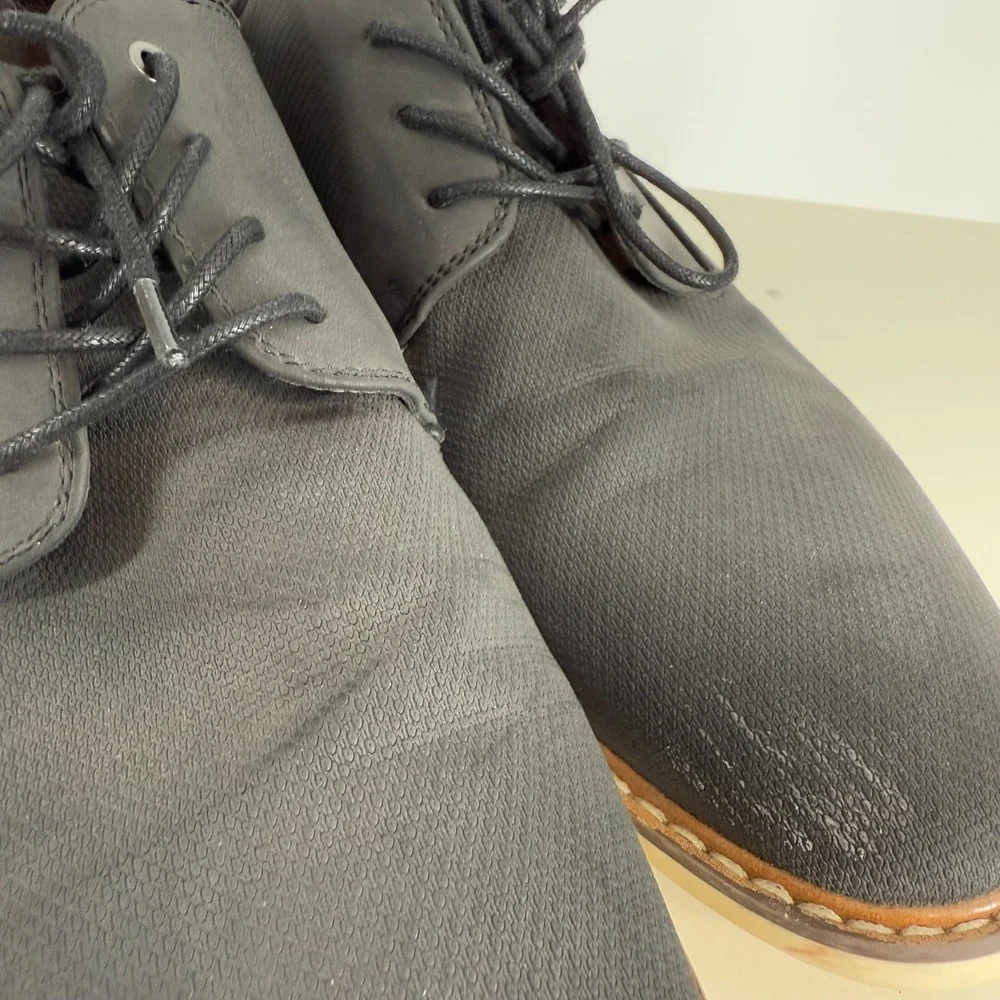 BP. Brand‎ Black Low Top Lace-Up Cushioned Plain Toe Derby Dress Shoes